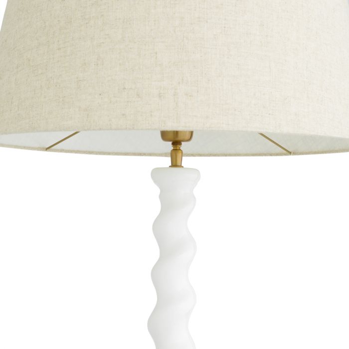 Floor Lamp Massimo piano white finish incl shade