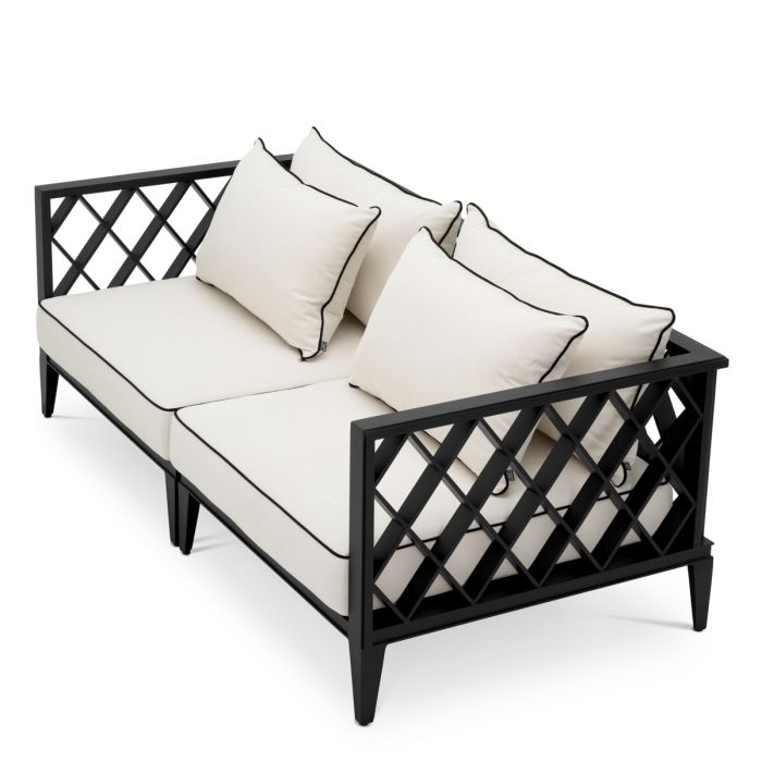 Outdoor Sofa Ocean Club S black sunbrella canvas