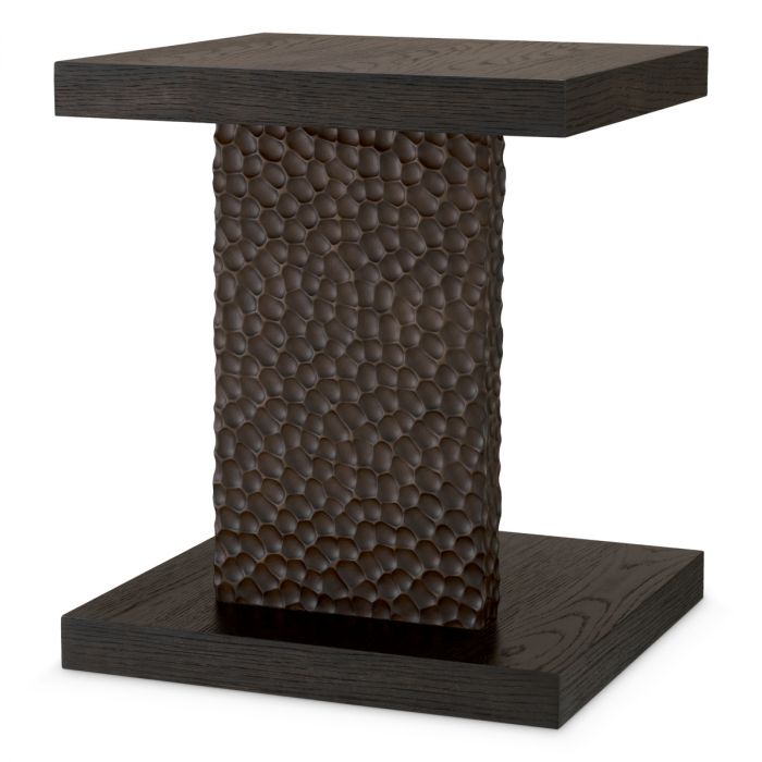 Side Table Bravon ebony oak veneer