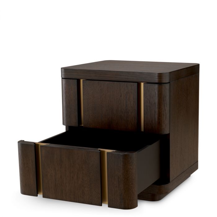 Nightstand Modesto S mocha oak veneer