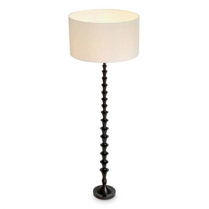 Floor Lamp Arabella piano black finish incl shade