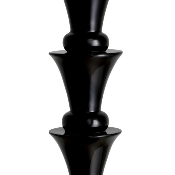 Floor Lamp Arabella piano black finish incl shade