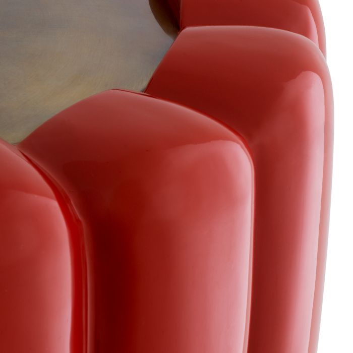 Table Lamp Barocco red finish incl shade
