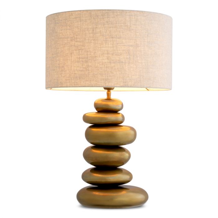 Table Lamp Kallisto vintage brass finish incl shade