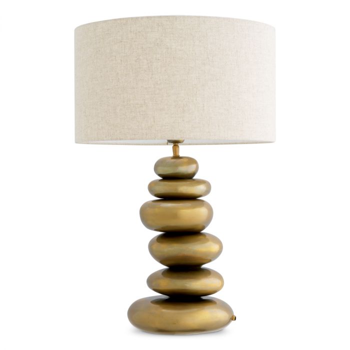 Table Lamp Kallisto vintage brass finish incl shade