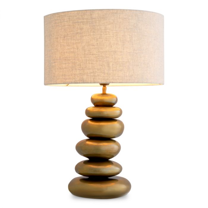 Table Lamp Kallisto vintage brass finish incl shade