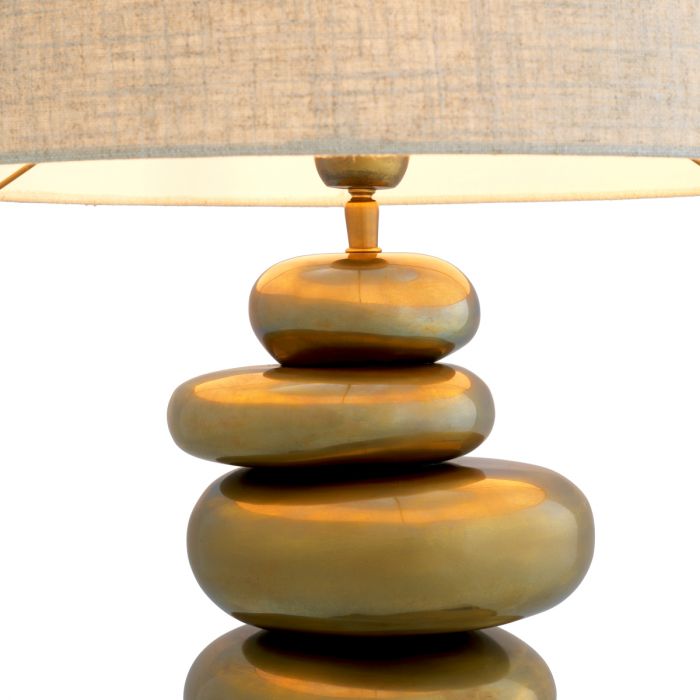 Table Lamp Kallisto vintage brass finish incl shade