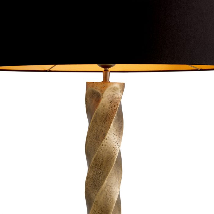 Table Lamp Costanza vintage brass finish incl shade