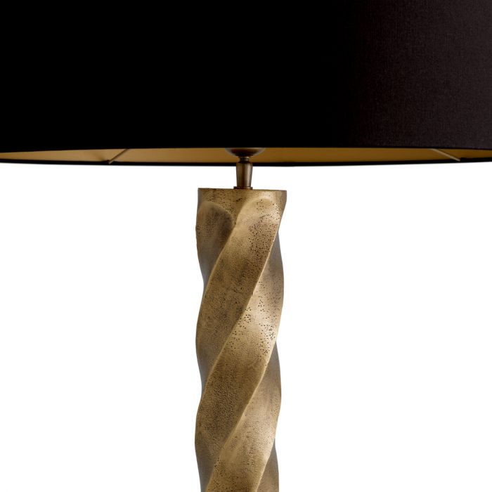 Table Lamp Costanza vintage brass finish incl shade