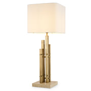 Travertine Base Table Lamp Destino | Eichholtzmh.com