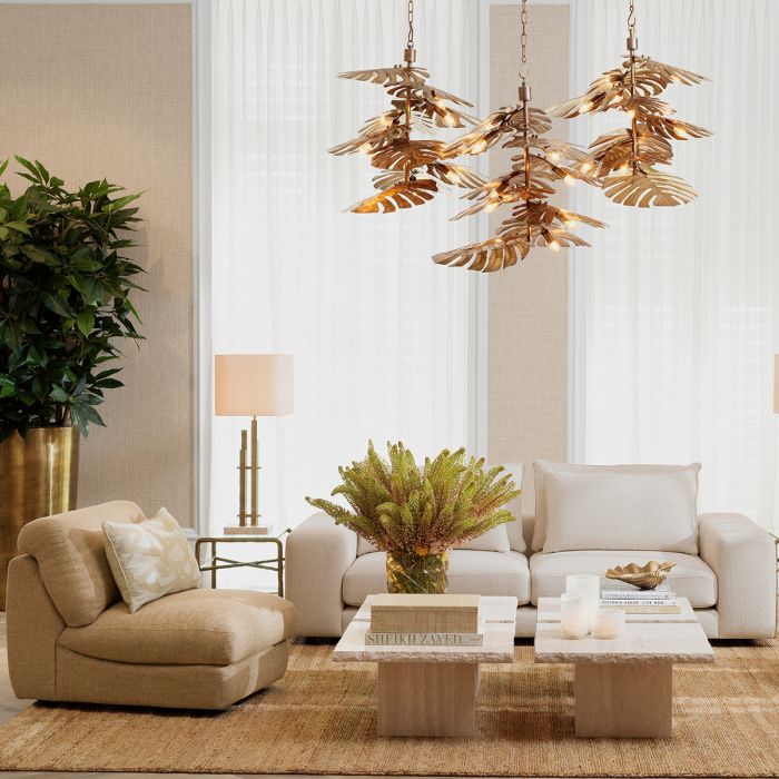 Table Lamp Destino vintage brass finish incl shade