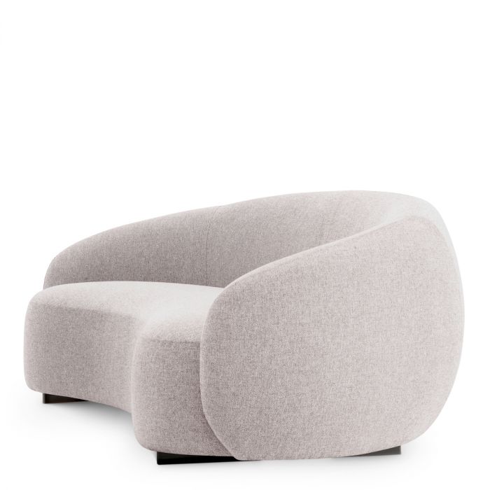 Outdoor Sofa Amore mauritius light grey black finish