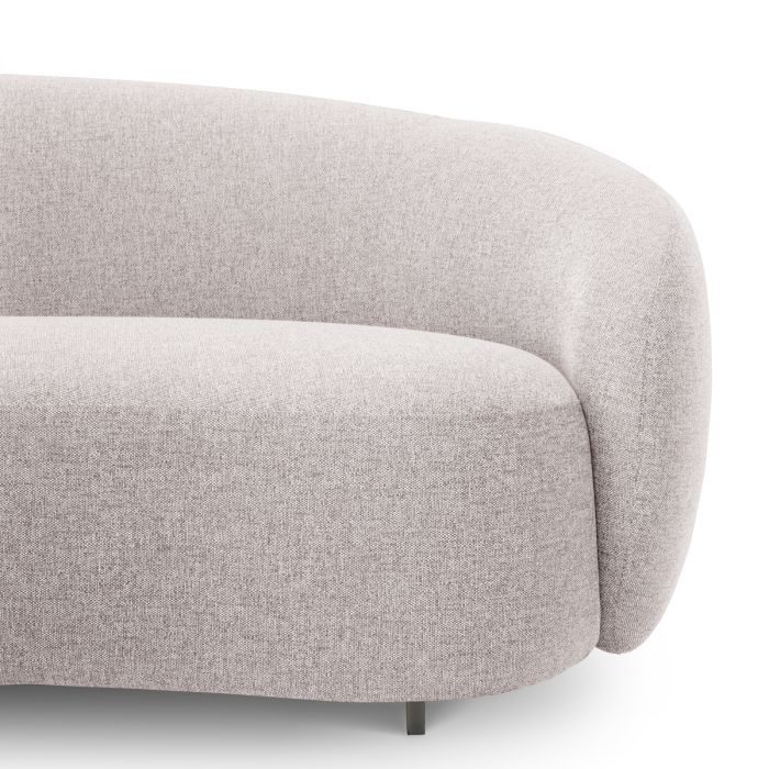 Outdoor Sofa Amore mauritius light grey black finish