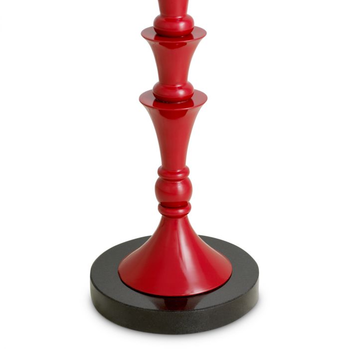 Floor Lamp Arabella bordeaux red finish incl shade