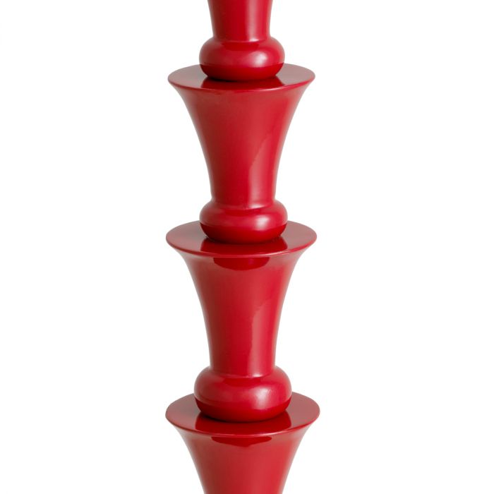 Floor Lamp Arabella bordeaux red finish incl shade