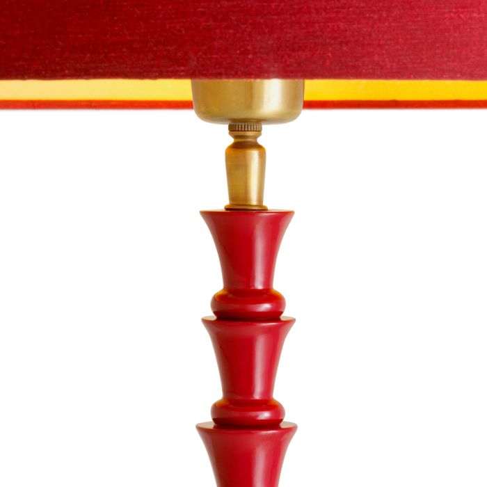 Floor Lamp Arabella bordeaux red finish incl shade