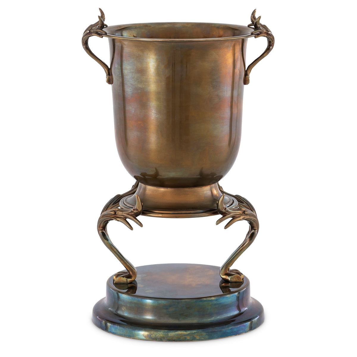 Vintage Brass Sculptural Wine Cooler XXL Prestige | Eichholtzmh.com