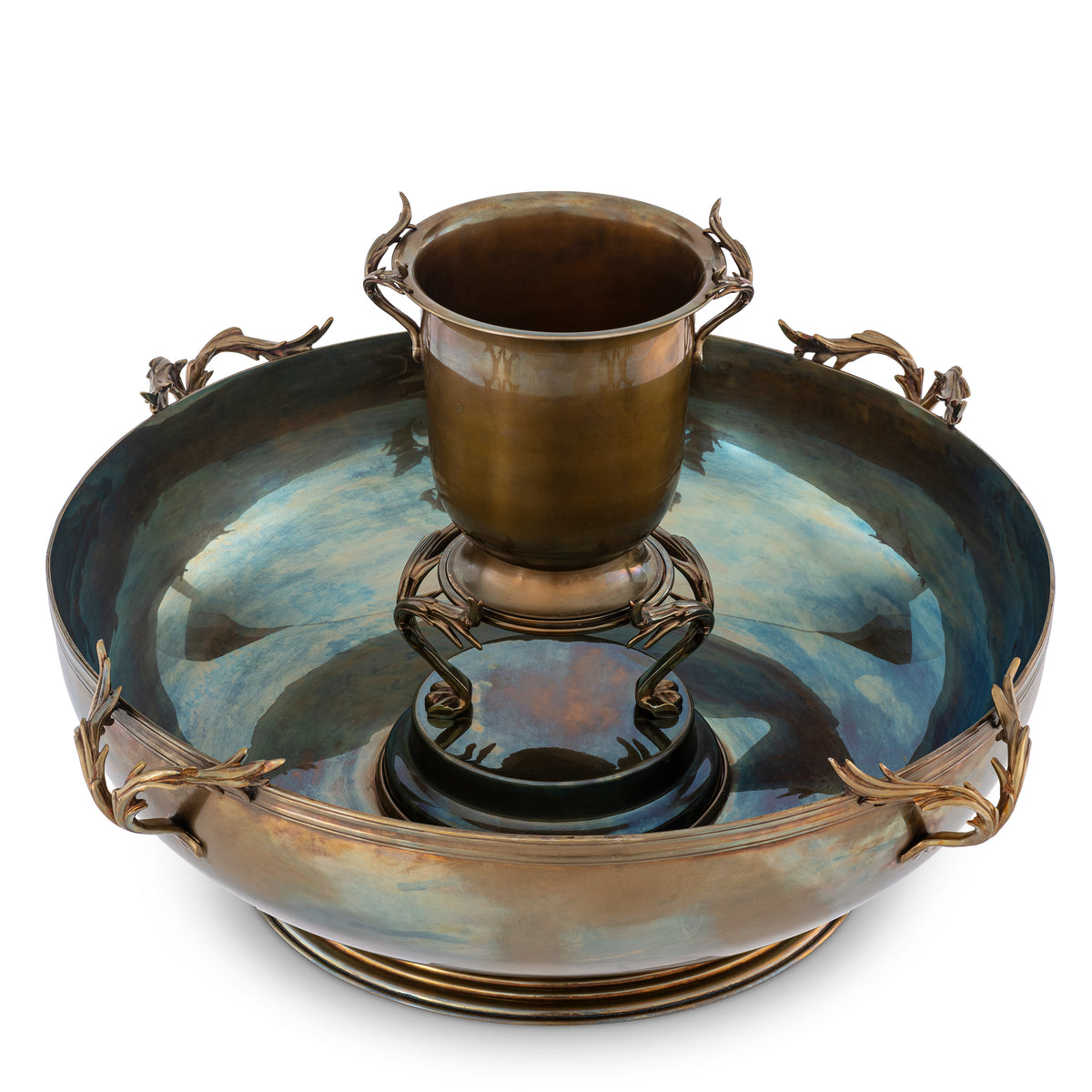 Vintage Brass Sculptural Wine Cooler XXL Prestige | Eichholtzmh.com