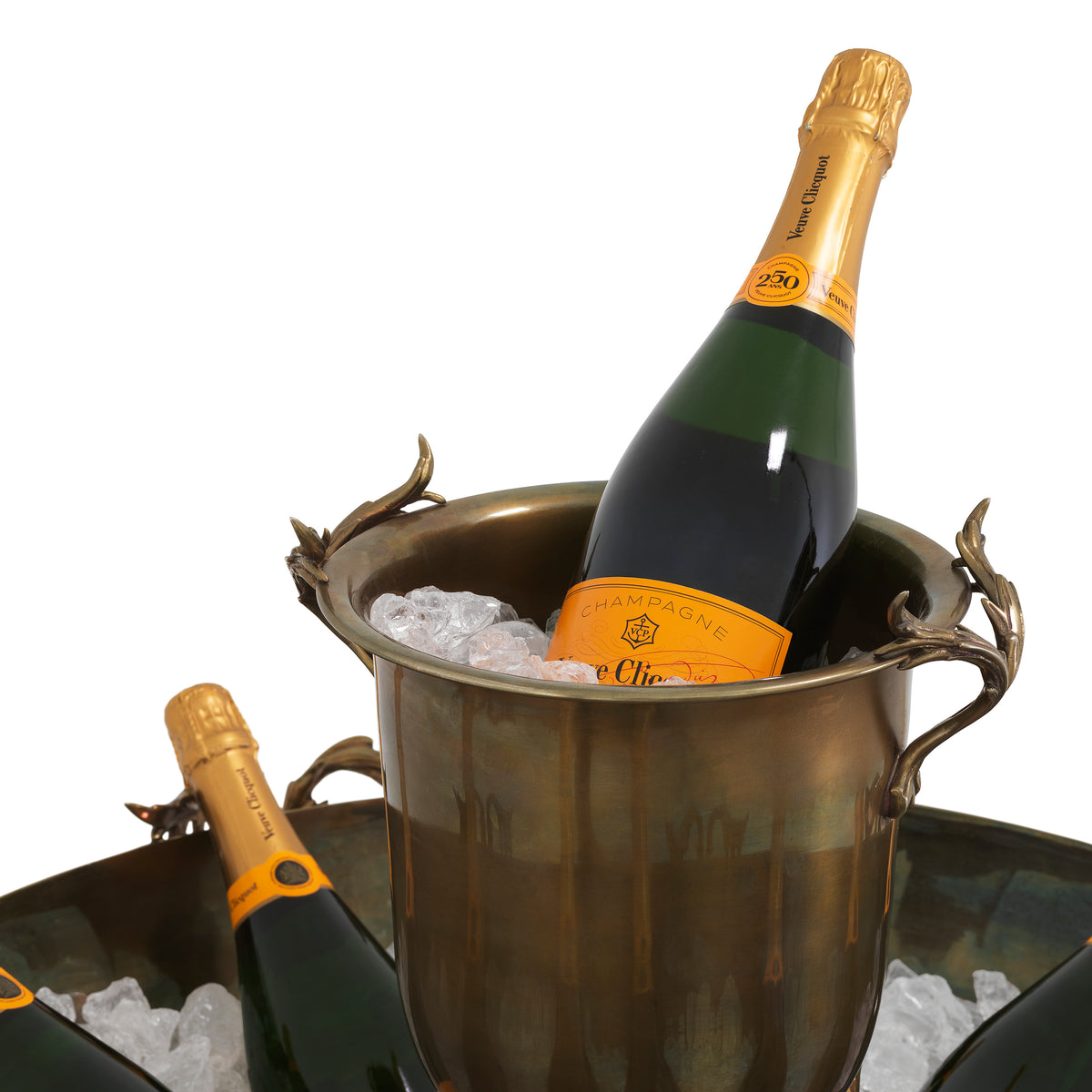 Vintage Brass Sculptural Wine Cooler XXL Prestige | Eichholtzmh.com