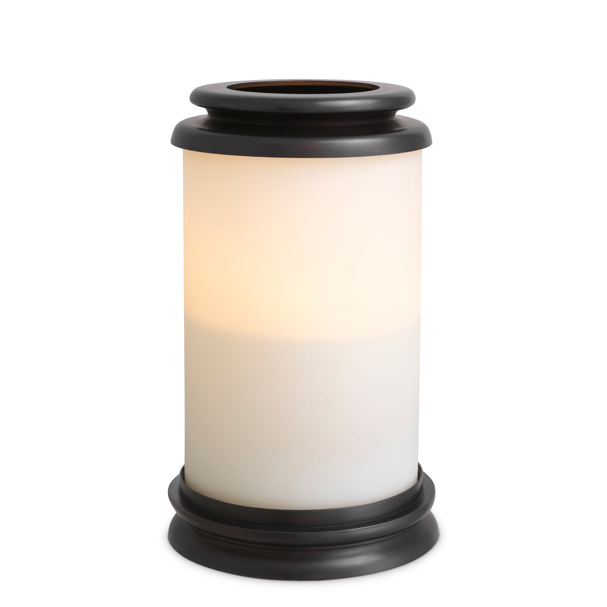 Cylindrical White Glass Hurricane S Carrington | Eichholtzmh.com