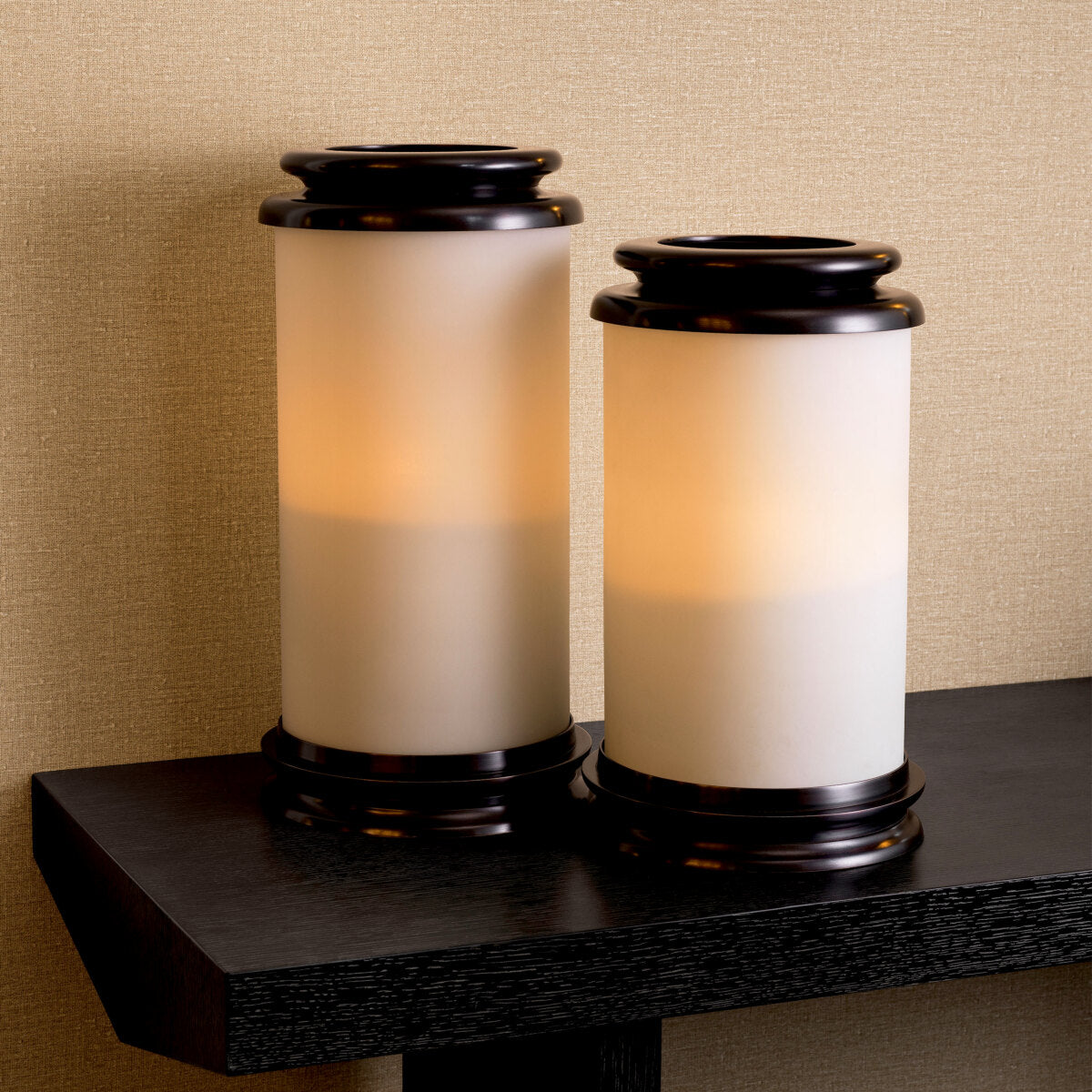 Cylindrical White Glass Hurricane L Carrington | Eichholtzmh.com