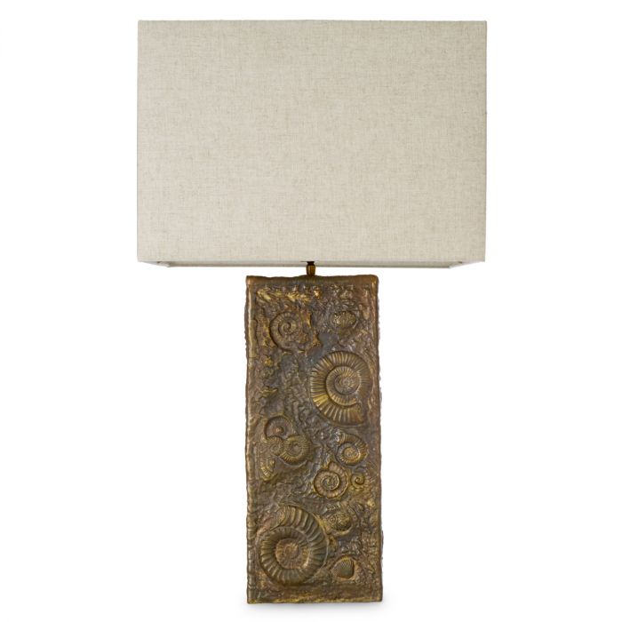 Table Lamp Kamari vintage brass finish incl shade