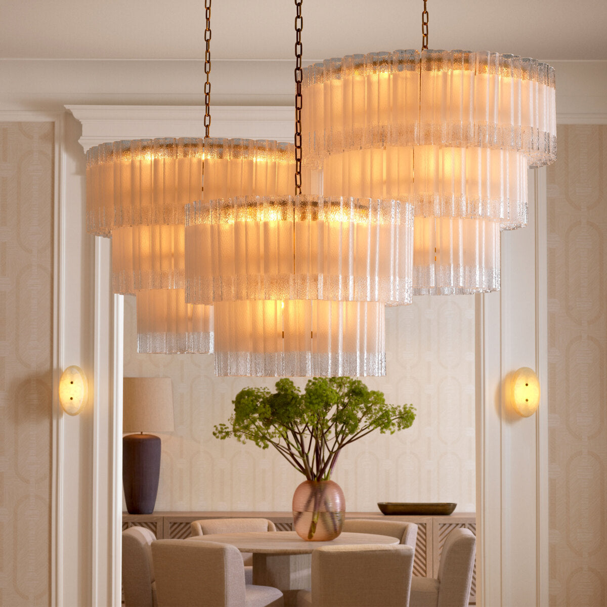 Tiered Glass Tubes Chandelier Denton | Eichholtzmh.com