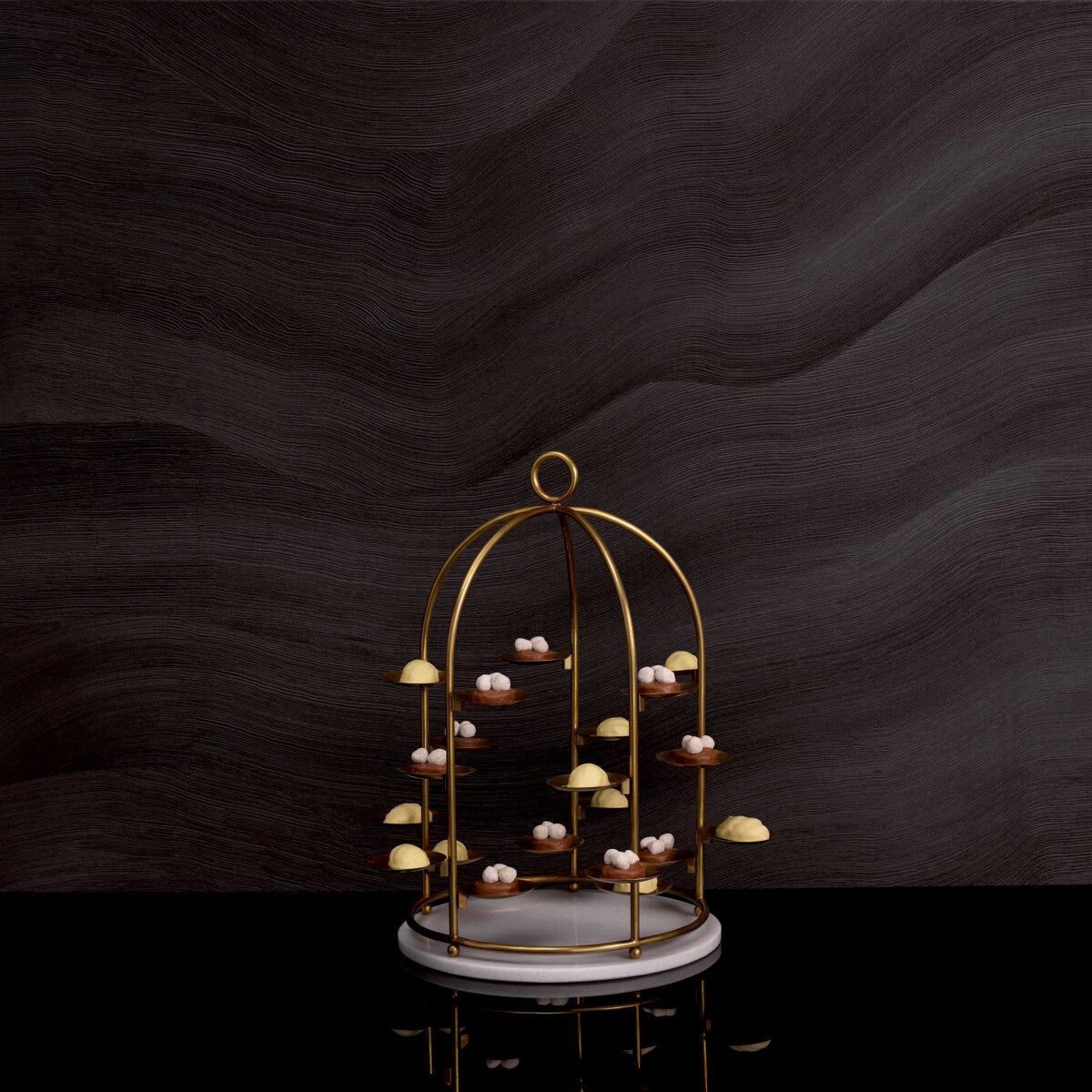 Birdcage-Inspired Brass Cake Stand Alturo | Eichholtzmh.com