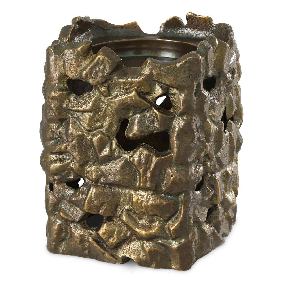 Sculptural Vintage Brass Candle Holder Siracusa | Eichholtzmh.com