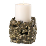 Sculptural Vintage Brass Candle Holder Siracusa | Eichholtzmh.com