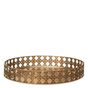 Webbed Vintage Brass Tray Dameron | Eichholtzmh.com