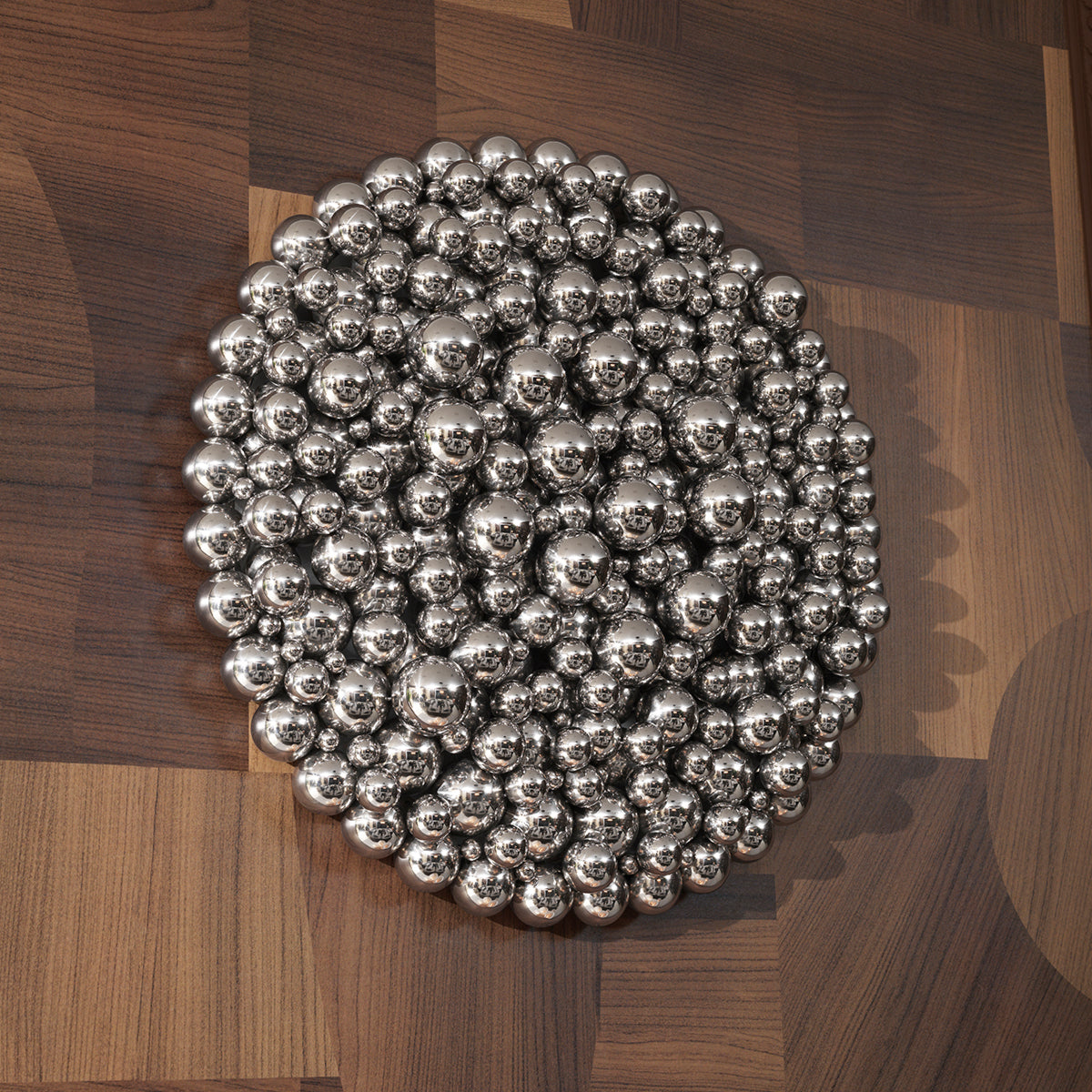 Silver Steel Wall Object Silvershore