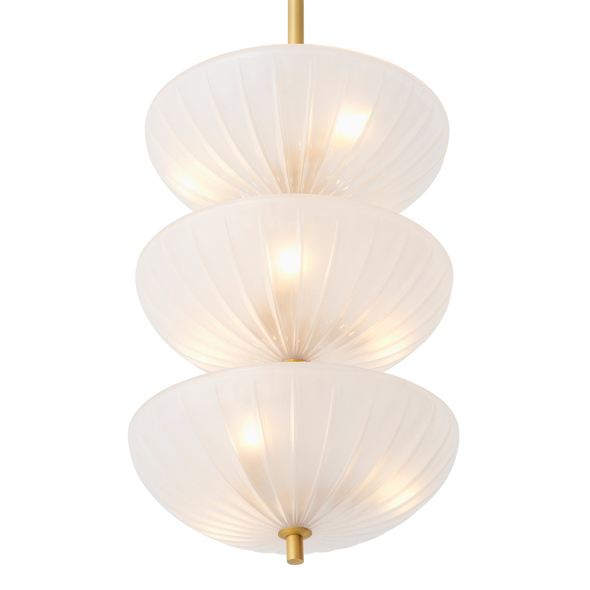 Scalloped Frosted Glass Chandelier Maranello | Eichholtzmh.com