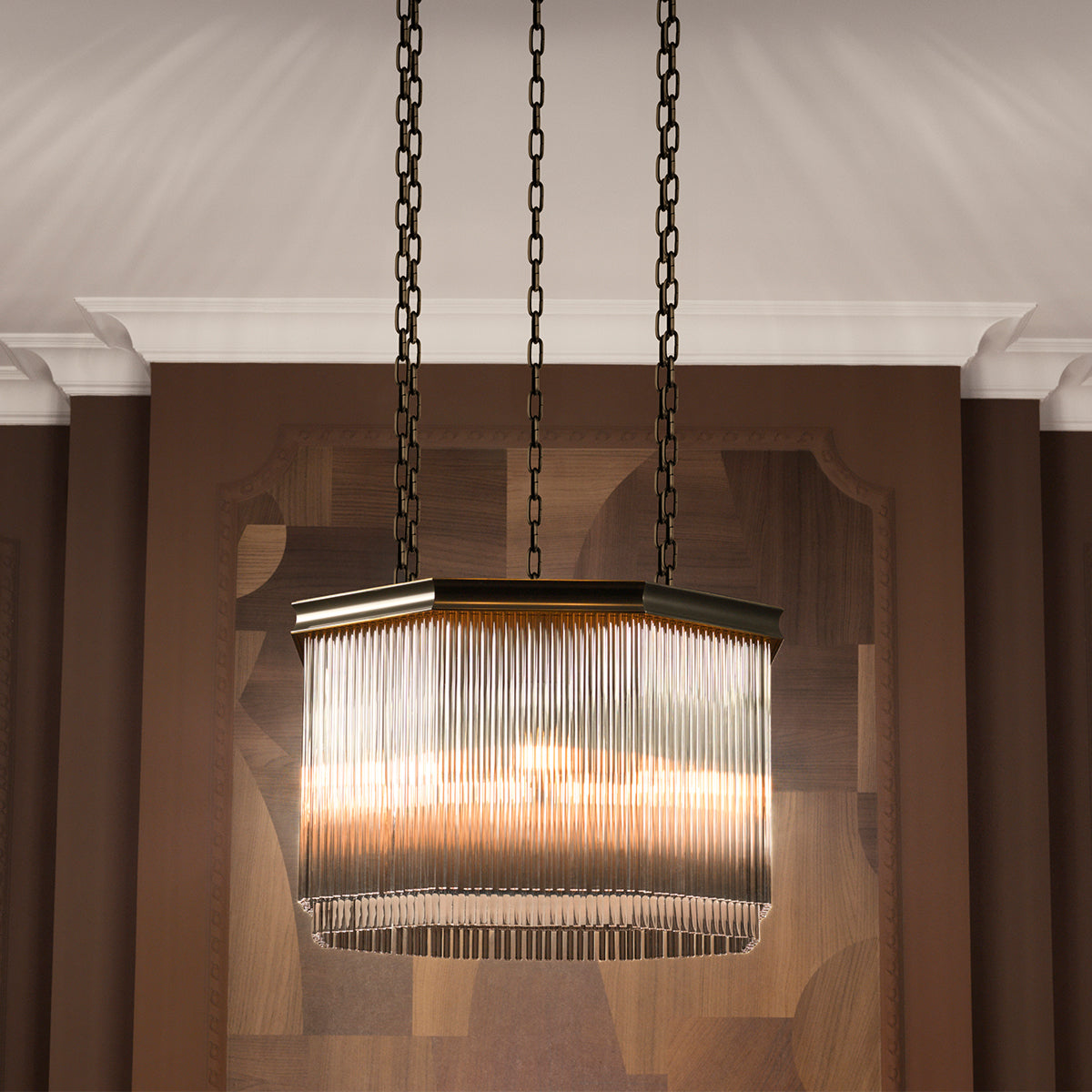 White Glass Rods Chandelier Estela | Eichholtzmh.com
