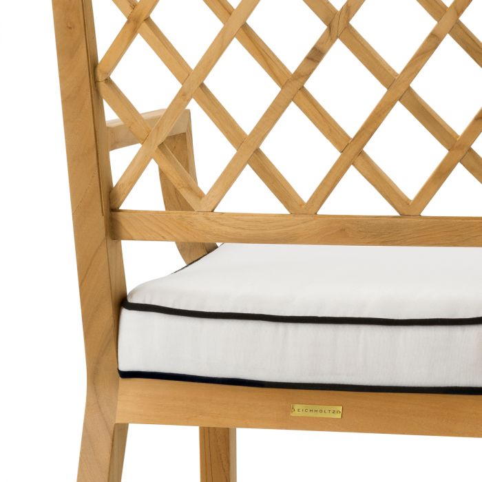 Outdoor Dining Chair Paladium natural teak incl sunbrella canvas cushion