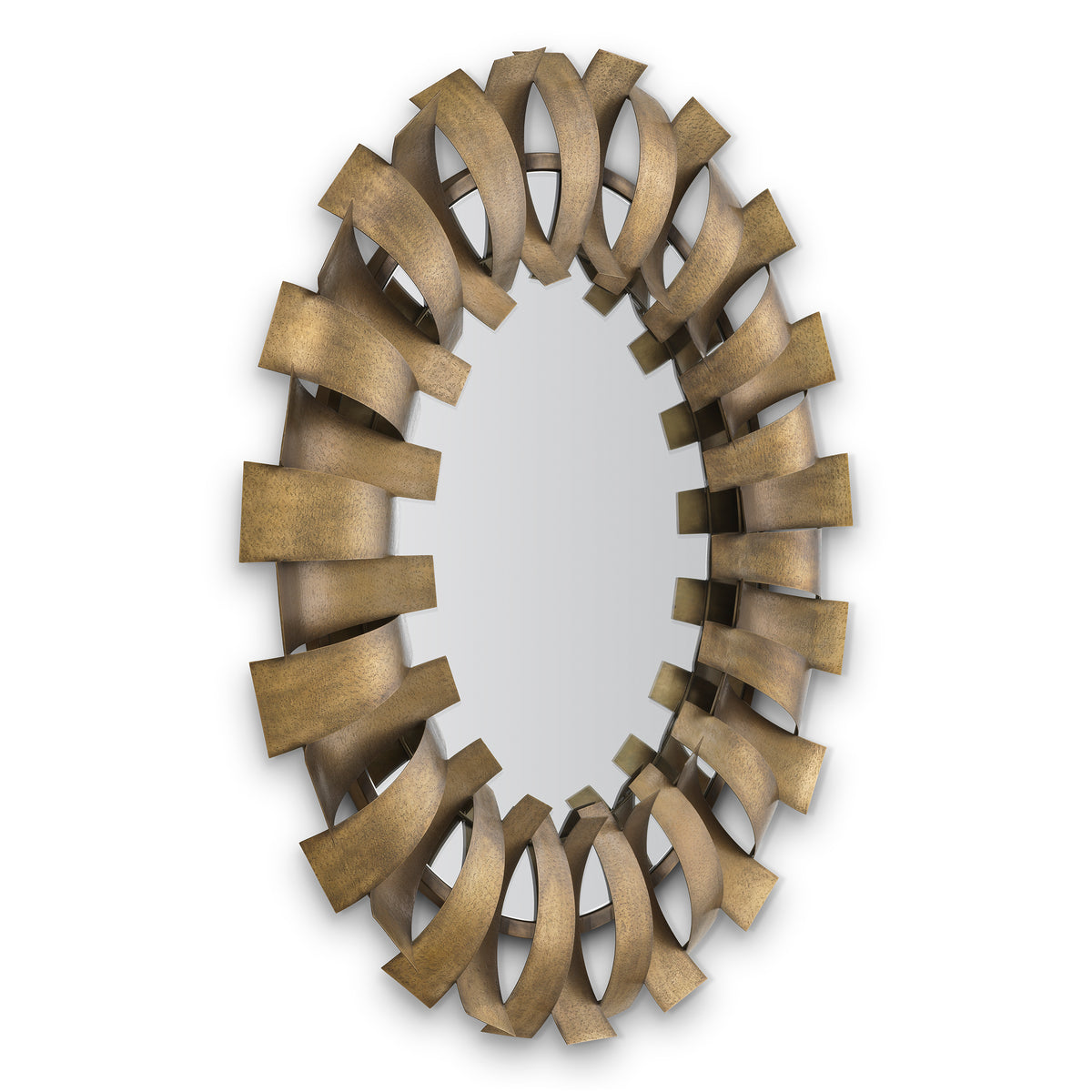 Vintage Brass Round Mirror Thatcher | Eichholtzmh.com