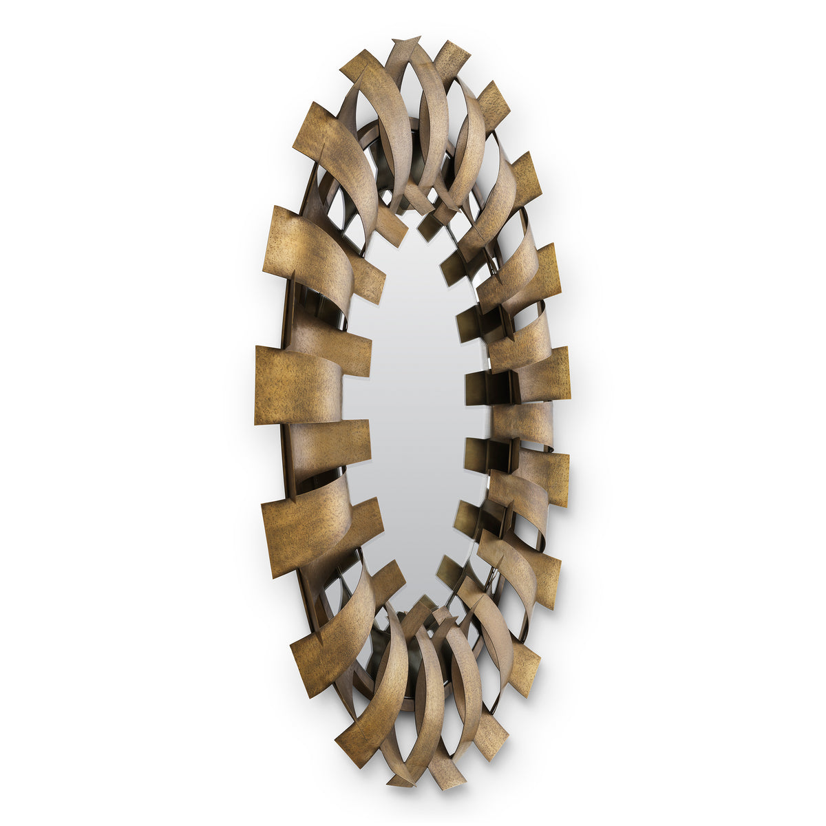 Vintage Brass Round Mirror Thatcher | Eichholtzmh.com