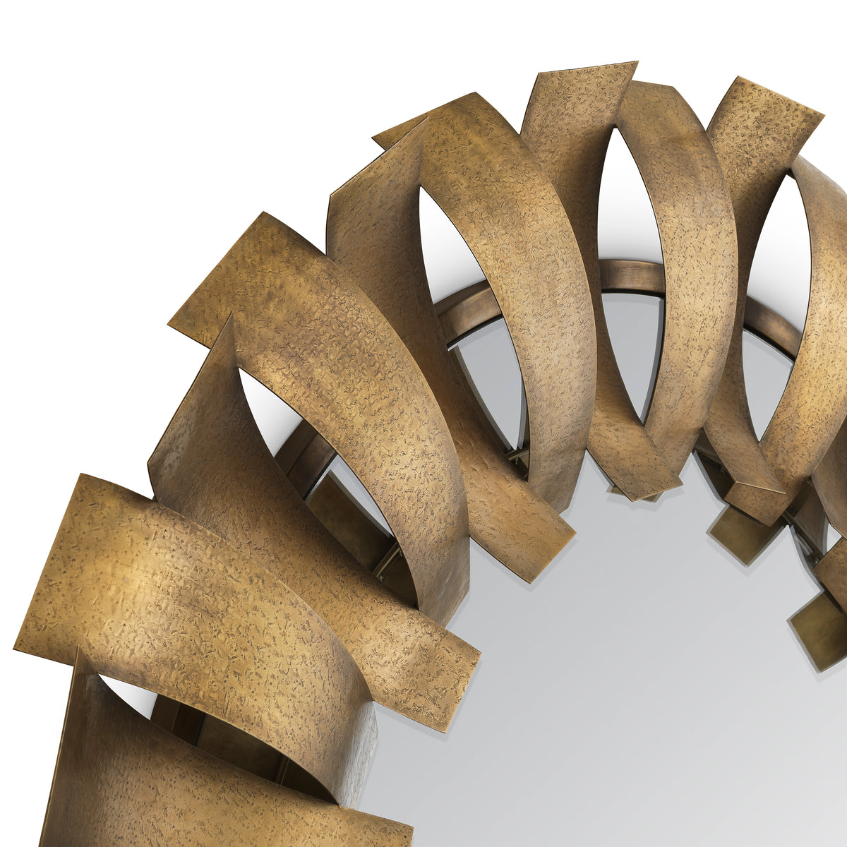 Vintage Brass Round Mirror Thatcher | Eichholtzmh.com