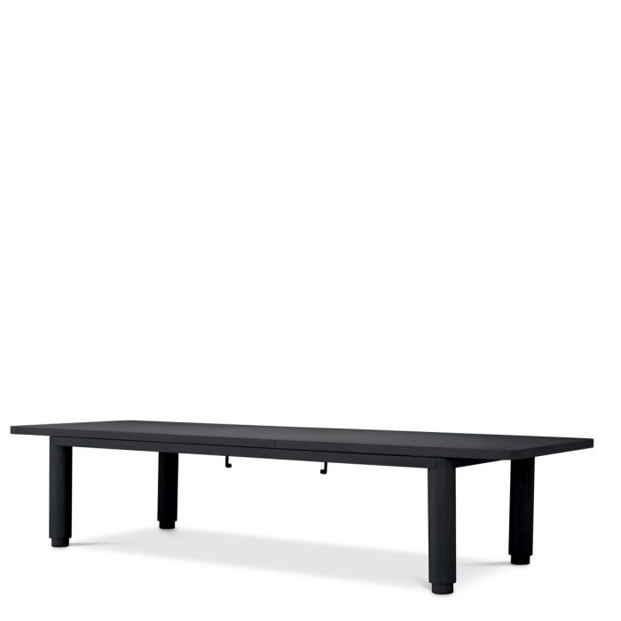 Extendable Dining Table Atelier L charcoal grey oak veneer