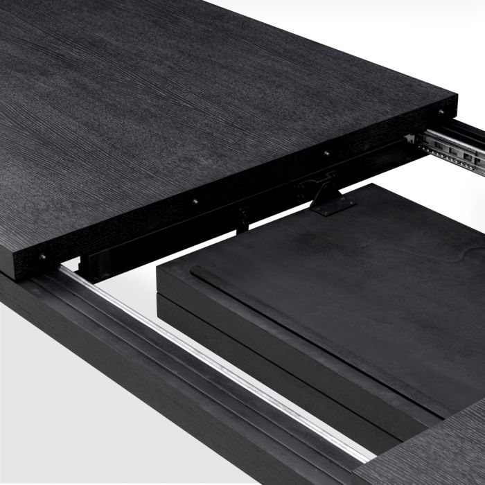 Extendable Dining Table Atelier L charcoal grey oak veneer