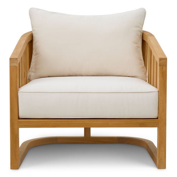 Outdoor Chair Aruba natural teak incl sunbrella canvas cushions