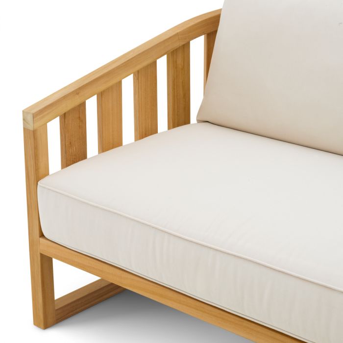 Outdoor Sofa Aruba natural teak incl sunbrella canvas cushions