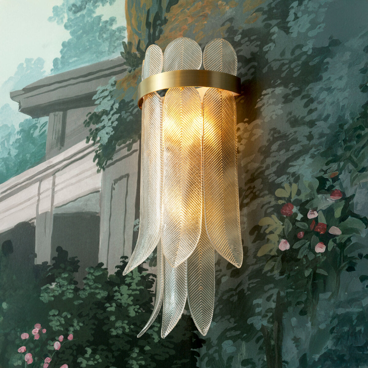 Brass Feather Wall Lamp Erika | Eichholtzmh.com