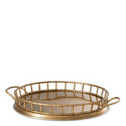 Round Vintage Brass Tray Fairgrove | Eichholtzmh.com