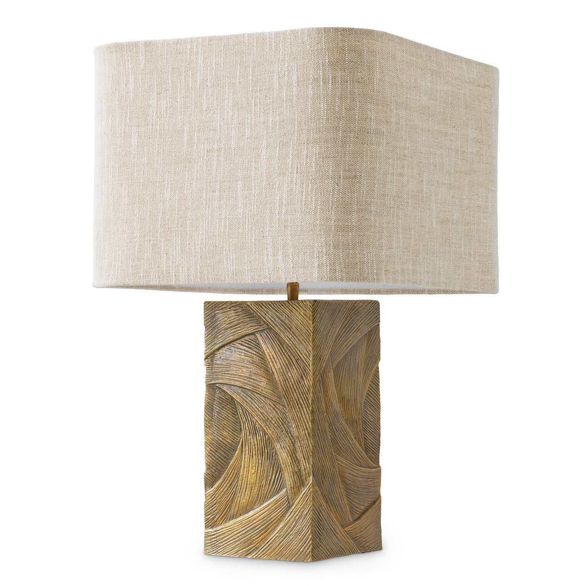 Patterned Vintage Brass Table Lamp Bandol | Eichholtzmh.com