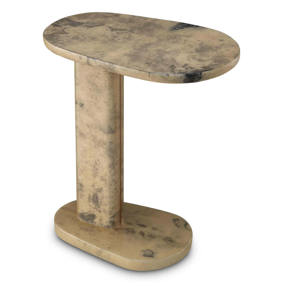 Cream Leather Side Table Manuel | Eichholtzmh.com