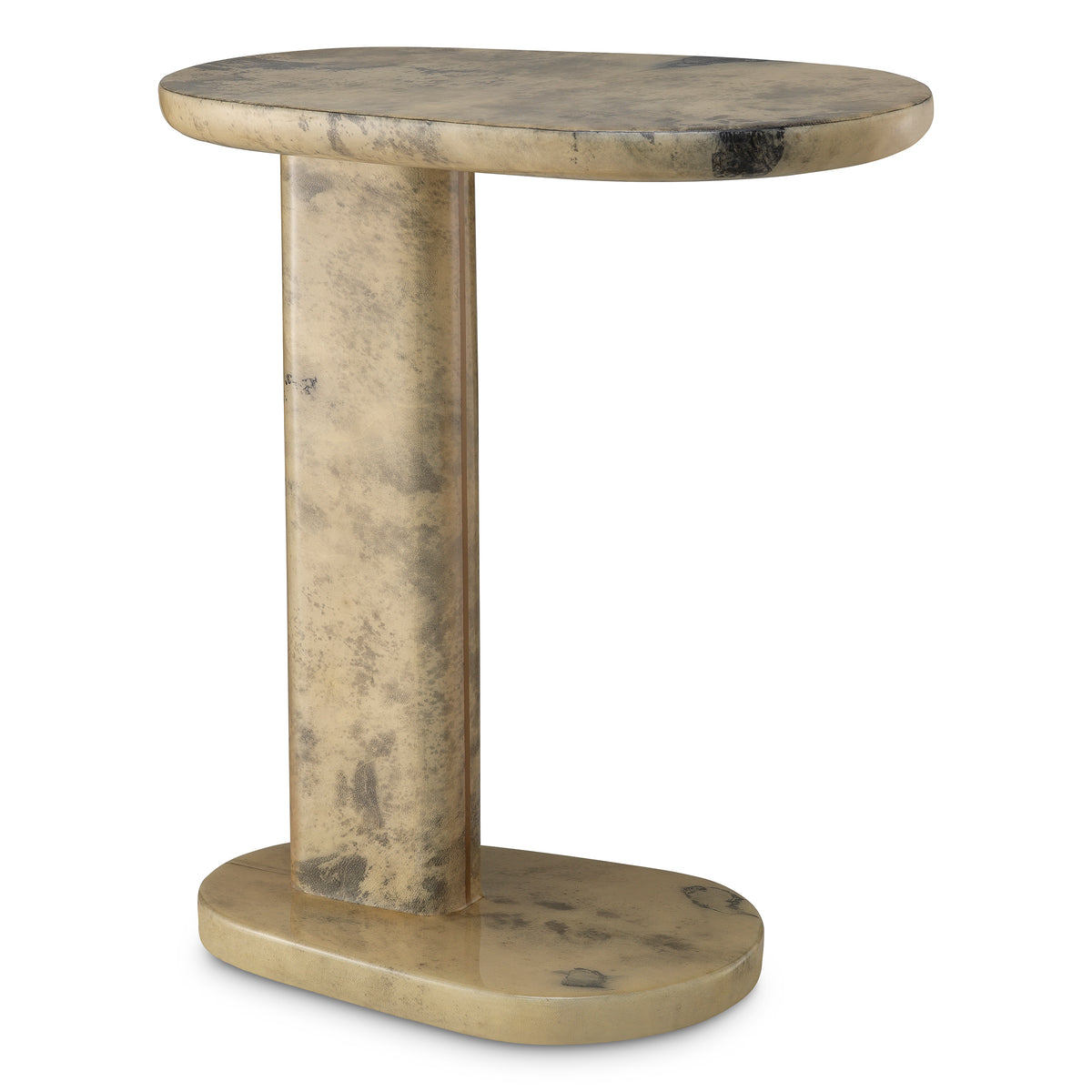 Cream Leather Side Table Manuel | Eichholtzmh.com