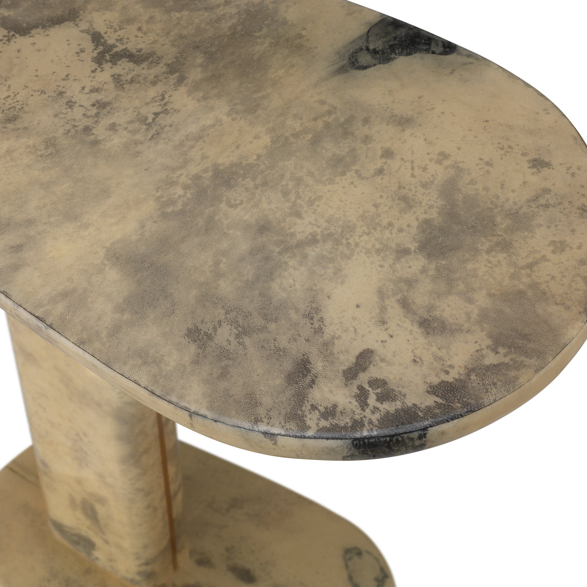 Cream Leather Side Table Manuel | Eichholtzmh.com