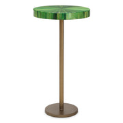 Straw Marquetry Pedestal Side Table Albany | Eichholtzmh.com