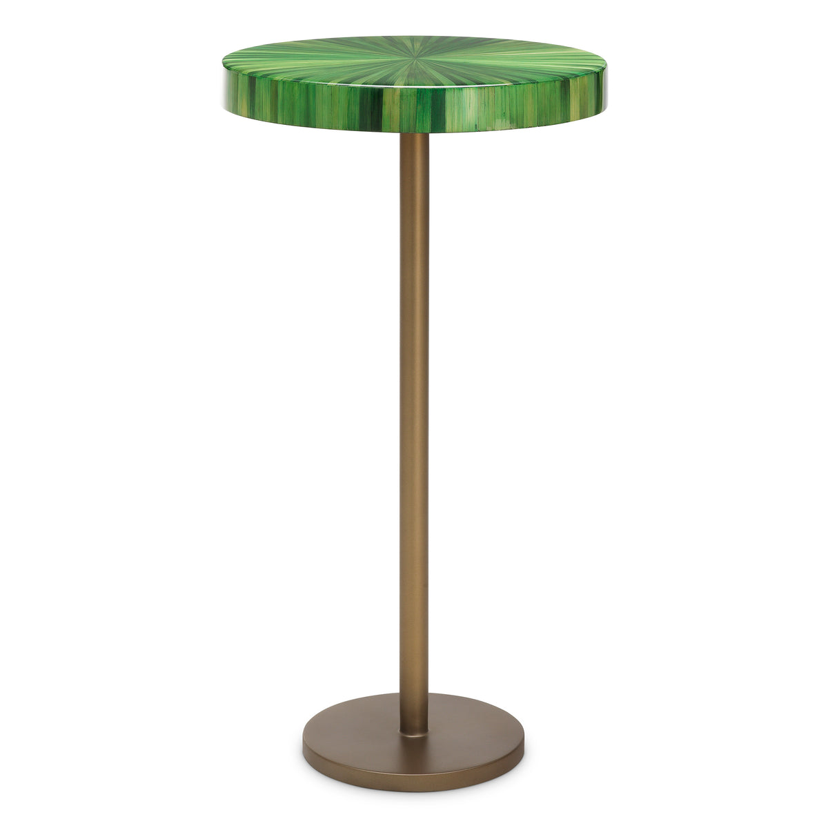 Straw Marquetry Pedestal Side Table Albany | Eichholtzmh.com